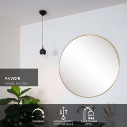 Pendelleuchte Favori in Schwarz GU10 IP44