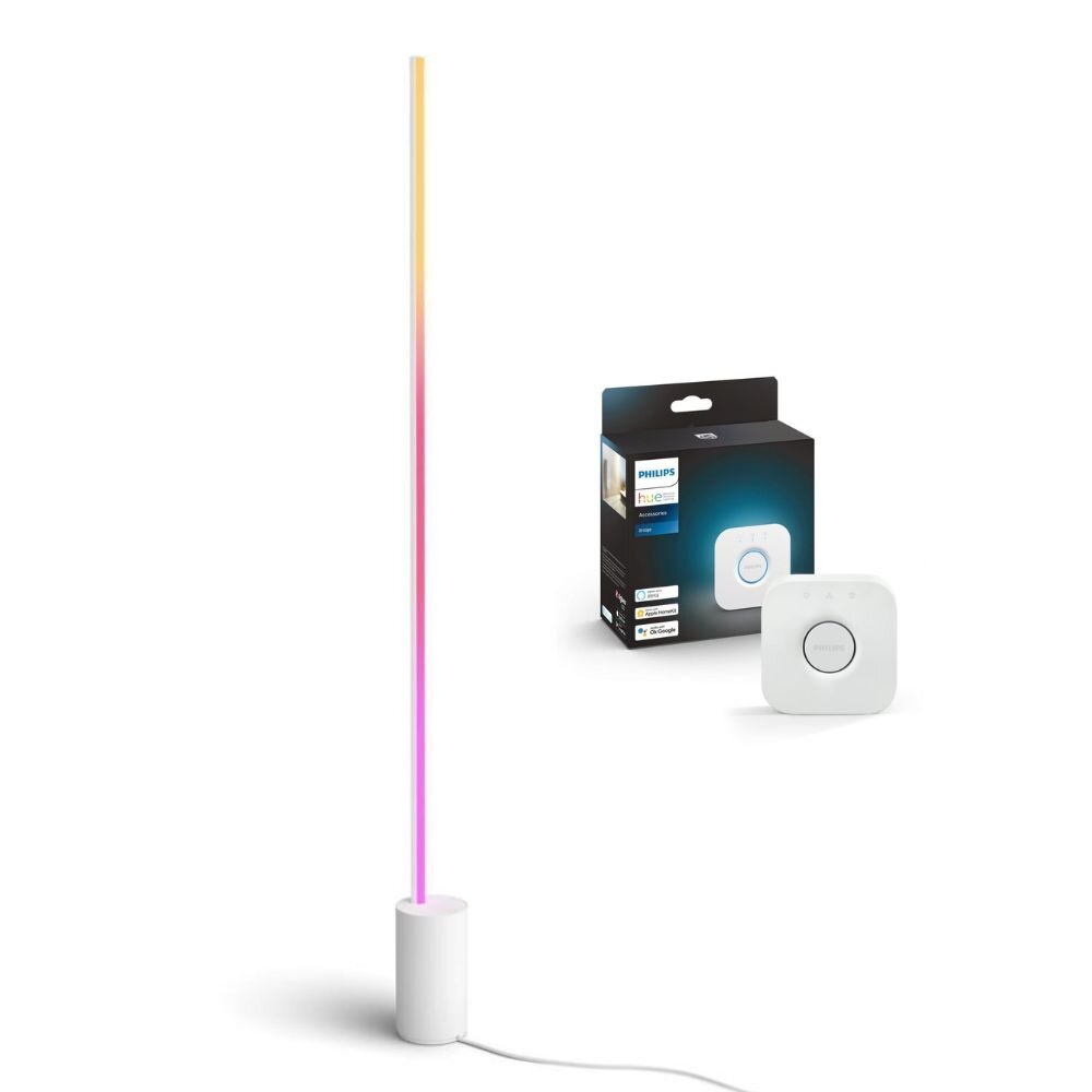 Philips Hue Gradient LED Stehleuchte Signe in Weiß 29W 2550lm inkl. Bridge günstig online kaufen