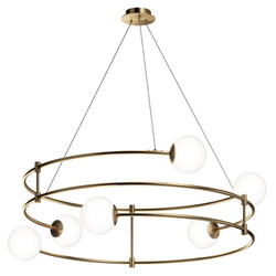 Pendelleuchte Balance in Gold G9 6-flammig