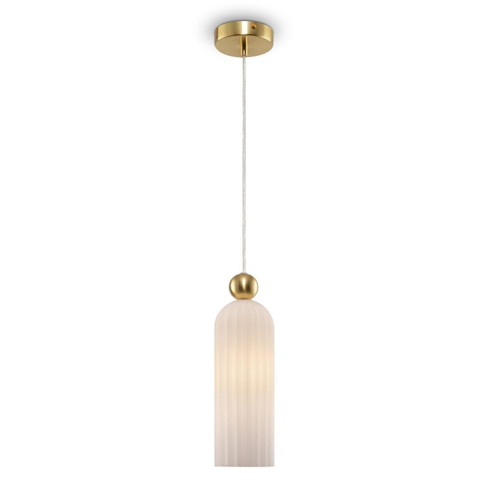 Pendelleuchte Antic in Beige-matt und Gold E14