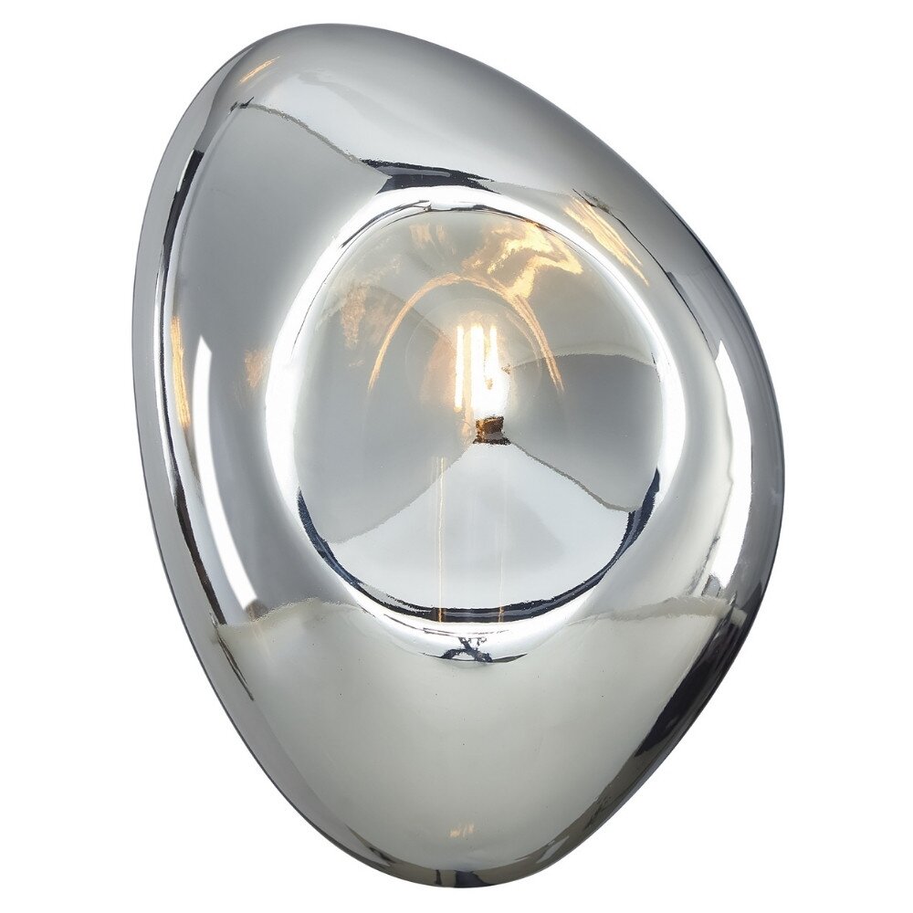Maytoni Mabell Wandleuchte, Wandlampe & Wandlichter Esszimmer Flur modern Chrom Metall Glas E14 1-flammig