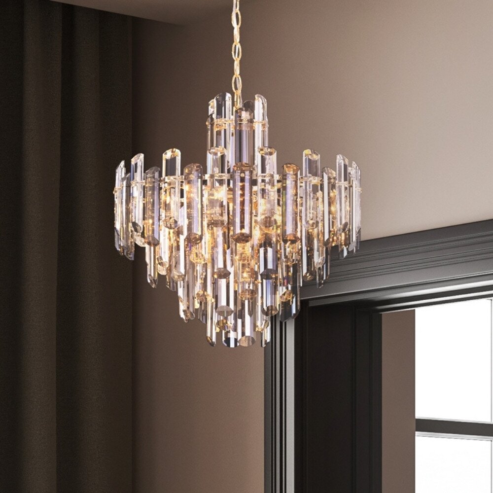 Maytoni Flare Esszimmer Flur Küche modern Gold Metall E14 8-flammig