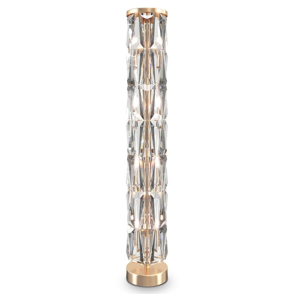 Maytoni Puntes Esszimmer Flur modern Gold Transparent Edelstahl Glas E14 8-flammig