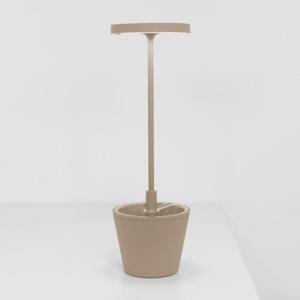 LED Akku Tischleuchte Poldina Reservo in Beige 2,3W 262lm IP54 günstig online kaufen