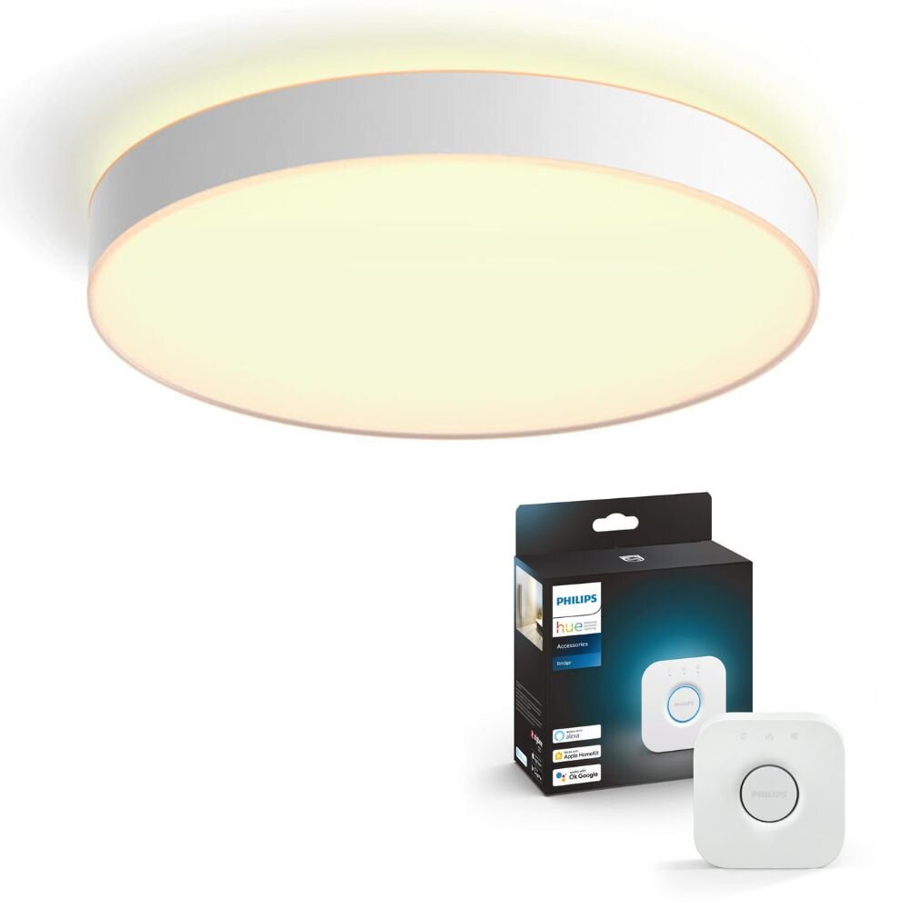 Philips Hue Bluetooth Deckenleuchte White Ambiance Enrave in Weiß 48W 6100l günstig online kaufen