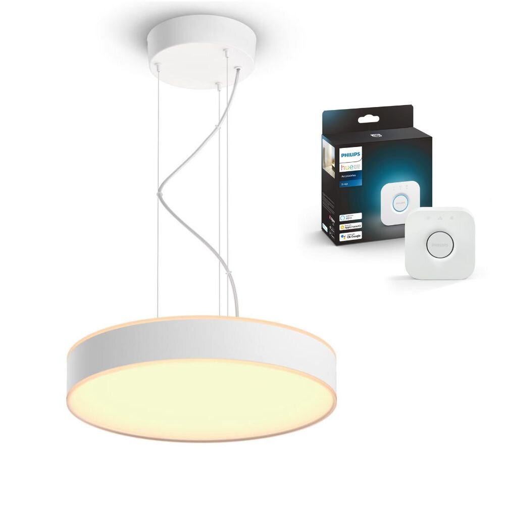 Philips Hue Bluetooth Pendelleuchte White Ambiance Enrave in Weiß 33,5W 430 günstig online kaufen