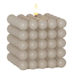 LED Wachskerze Flamme Dot in Beige 0,03W 125mm