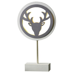 LED Tischleuchte Woodworks in Grau und Weiß 8x 0,06W