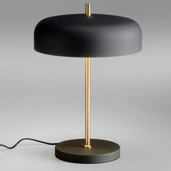 Tischleuchte Vintage in Schwarz und Gold E27 2-flammig...