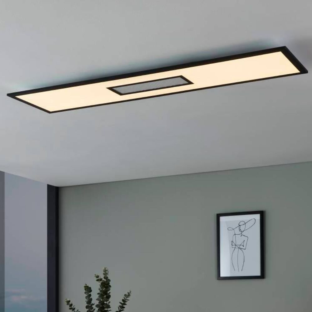 LED Deckenleuchte Bordonara in Schwarz und Weiß Tunable White 35W 5400lm 1195mm