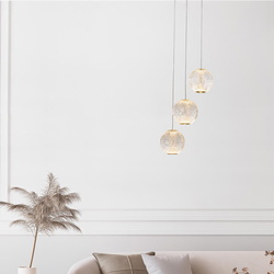 LED Pendelleuchte Brillante in Gold und Transparent 3x 5W...