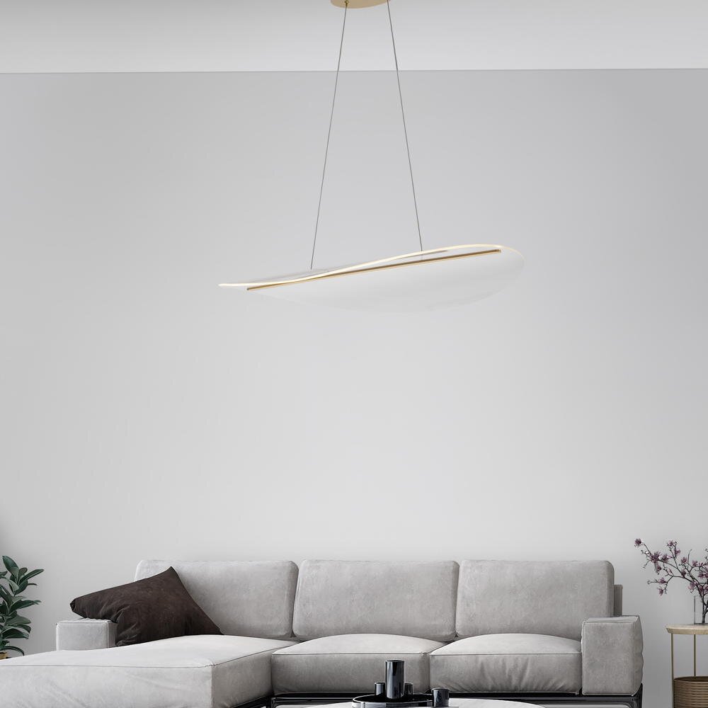 LED Pendelleuchte Agos in Gold und Transparent 31W 2156lm