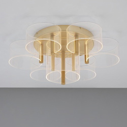 LED Deckenleuchte Gatlin in Gold 7x 5,86W 2100lm
