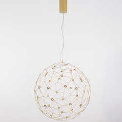 LED Pendelleuchte Sole in Gold 21,6W 2520lm 800mm