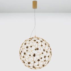 LED Pendelleuchte Sole in Gold 21,6W 2520lm 400mm