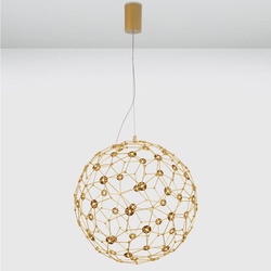 LED Pendelleuchte Sole in Gold 21,6W 2520lm 400mm