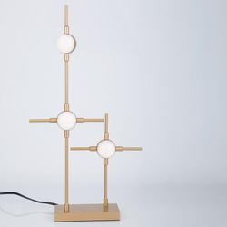 LED Tischleuchte Atomo in Gold 3x 2,4W 504lm