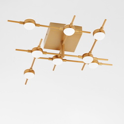LED Deckenleuchte Atomo in Gold 8x 2,4W 1344lm
