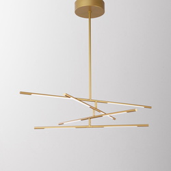 LED Deckenleuchte Raccio in Gold 8x 5W 2800lm
