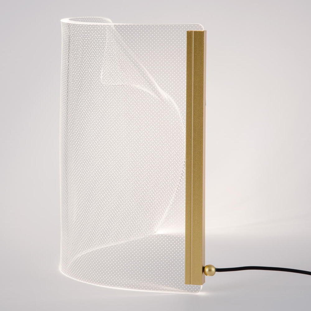 LED Tischleuchte Siderno in Gold und Transparent 6W 348lm