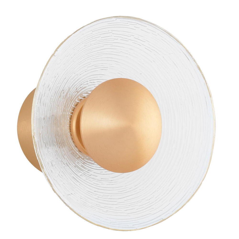 LED Wandleuchte Esil in Gold und Transparent 8W 536lm 200mm günstig online kaufen