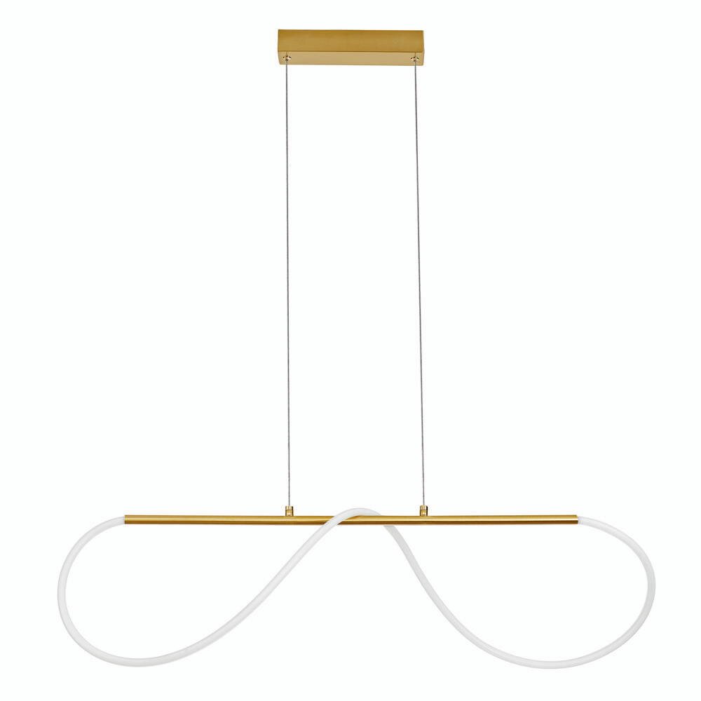 LED Pendelleuchte Tiriac in Gold 29W 3145lm