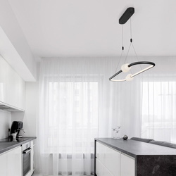LED Pendelleuchte Celia in Schwarz und Weiß 6x...