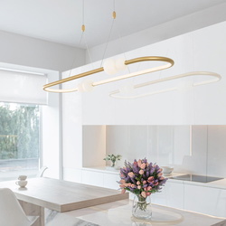 LED Pendelleuchte Celia in Gold und Weiß 6x 7,33W...