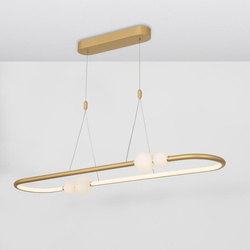 LED Pendelleuchte Celia in Gold und Weiß 6x 7,33W...