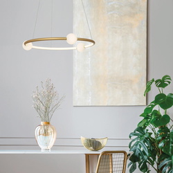 LED Pendelleuchte Celia in Gold und Weiß 6x 6W...