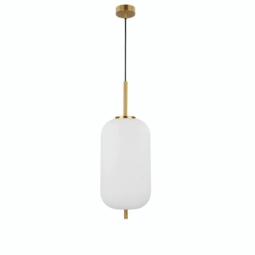 Pendelleuchte Lato in Weiß und Gold E27 220mm