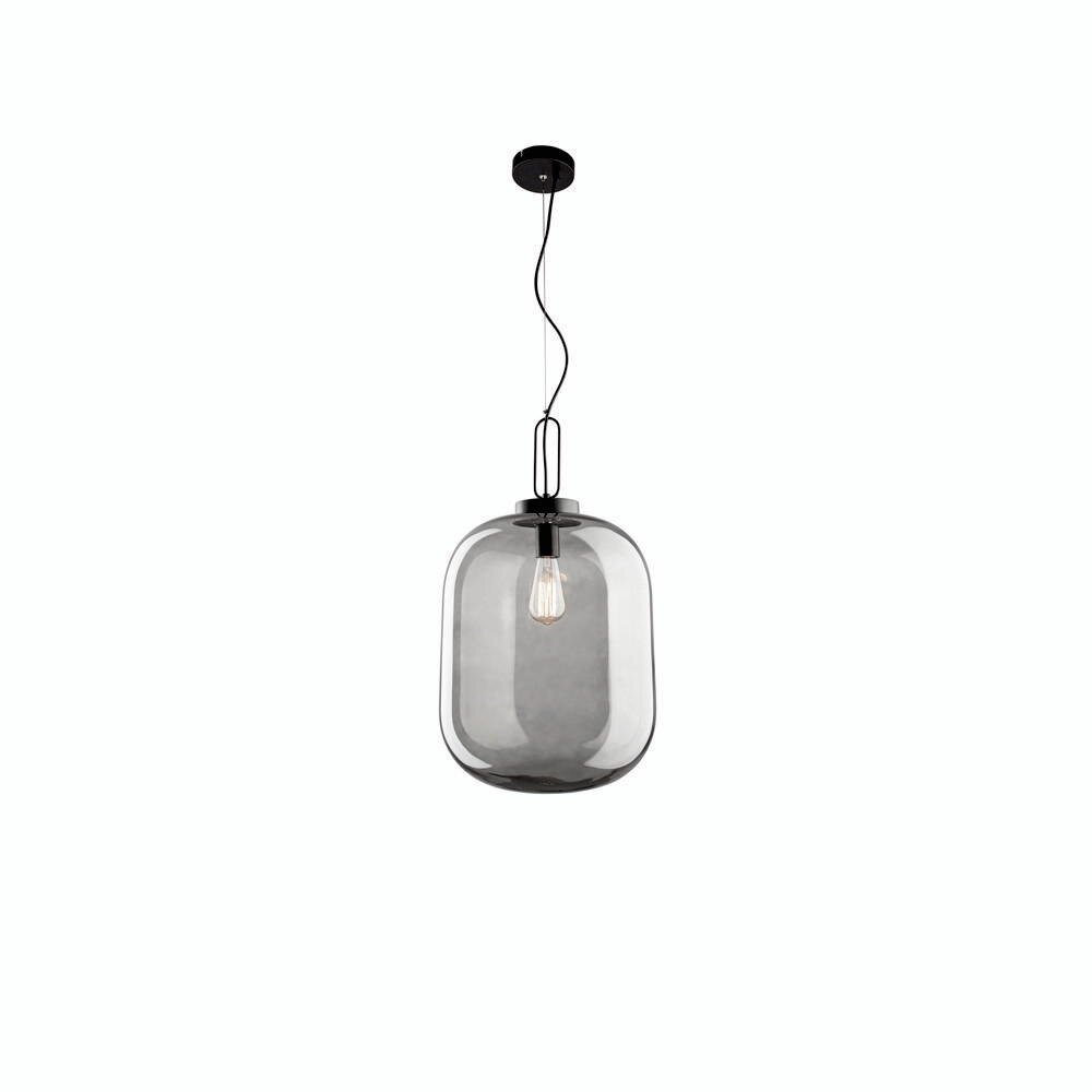 Pendelleuchte Hunter in Schwarz-transparent E27 250mm