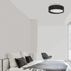 LED Deckenleuchte Oby in Schwarz