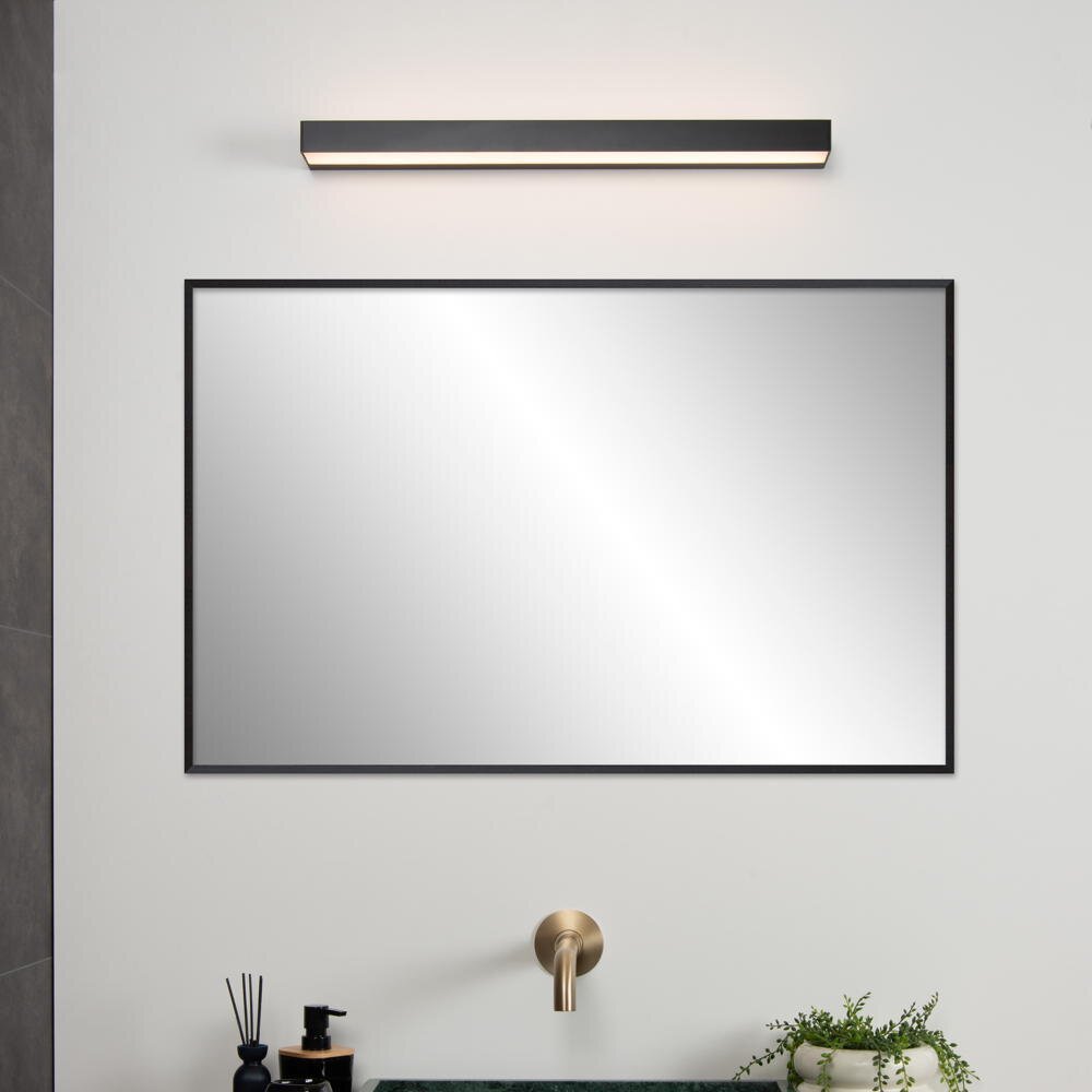 LED Spiegelleuchte Alexa in Schwarz 8W 800lm IP44 günstig online kaufen