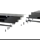 RINGO-Living Massivholz Lowboard Mayli in Schwarz und Schwarz-matt
