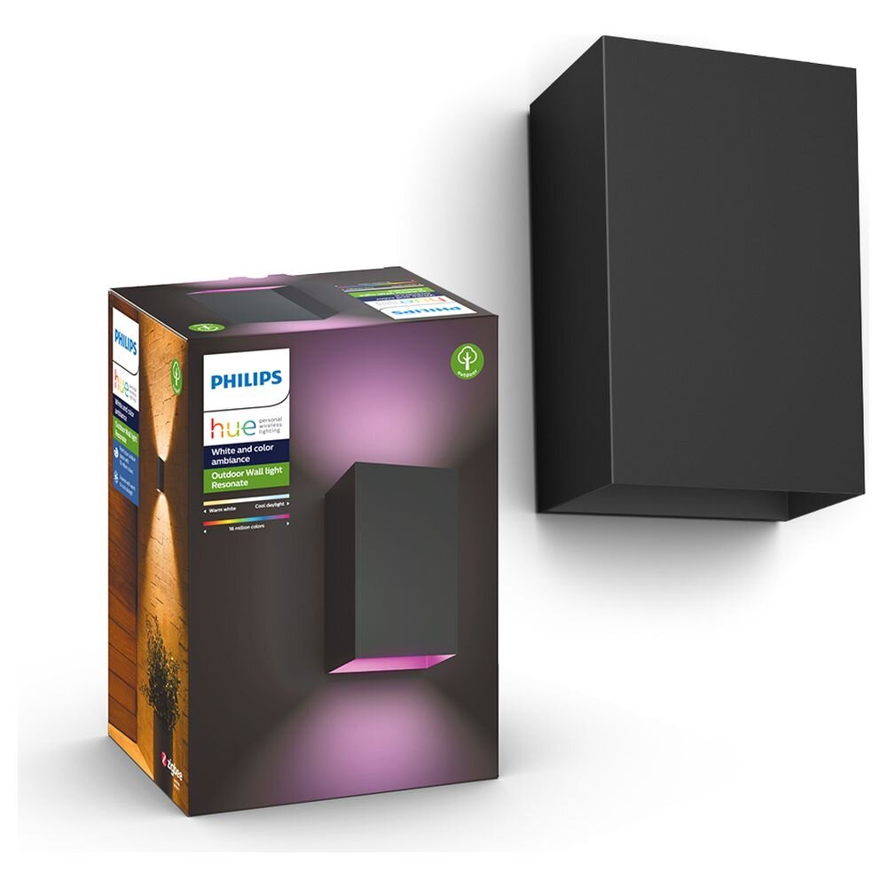 Philips Hue White & Color Ambiance Resonate - Wandleuchte, schwarz inkl. Br günstig online kaufen