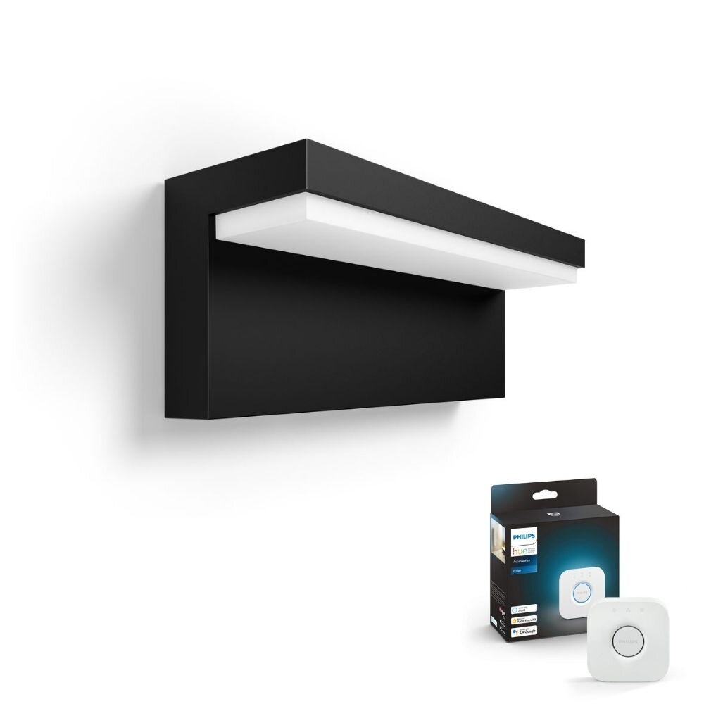 Philips Hue White & Color Ambiance Nyro Wandleuchte schwarz 1000lm inkl. Br günstig online kaufen