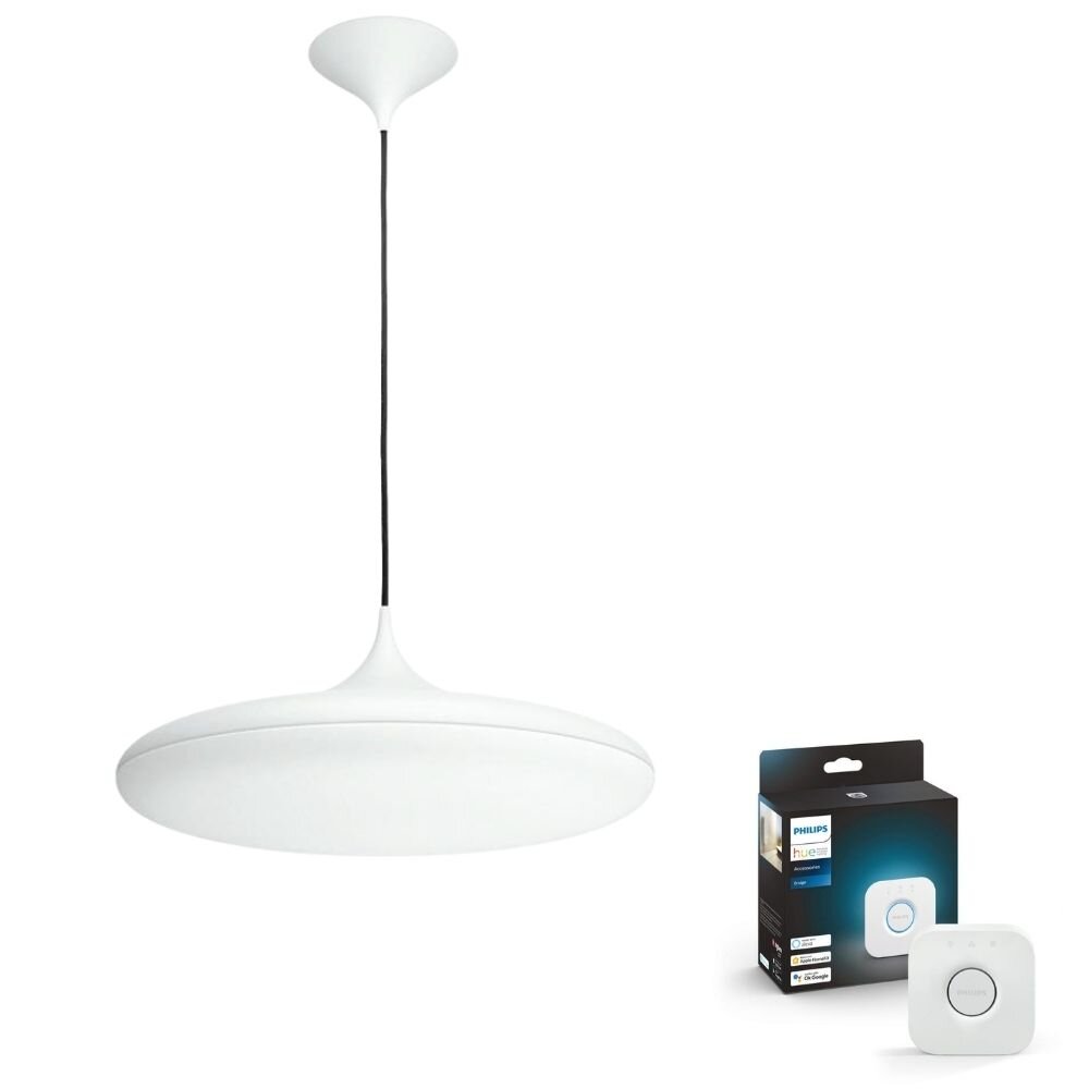 Philips Hue Bluetooth White Ambiance Pendelleuchte Cher in Weiß 25W 2900lm günstig online kaufen