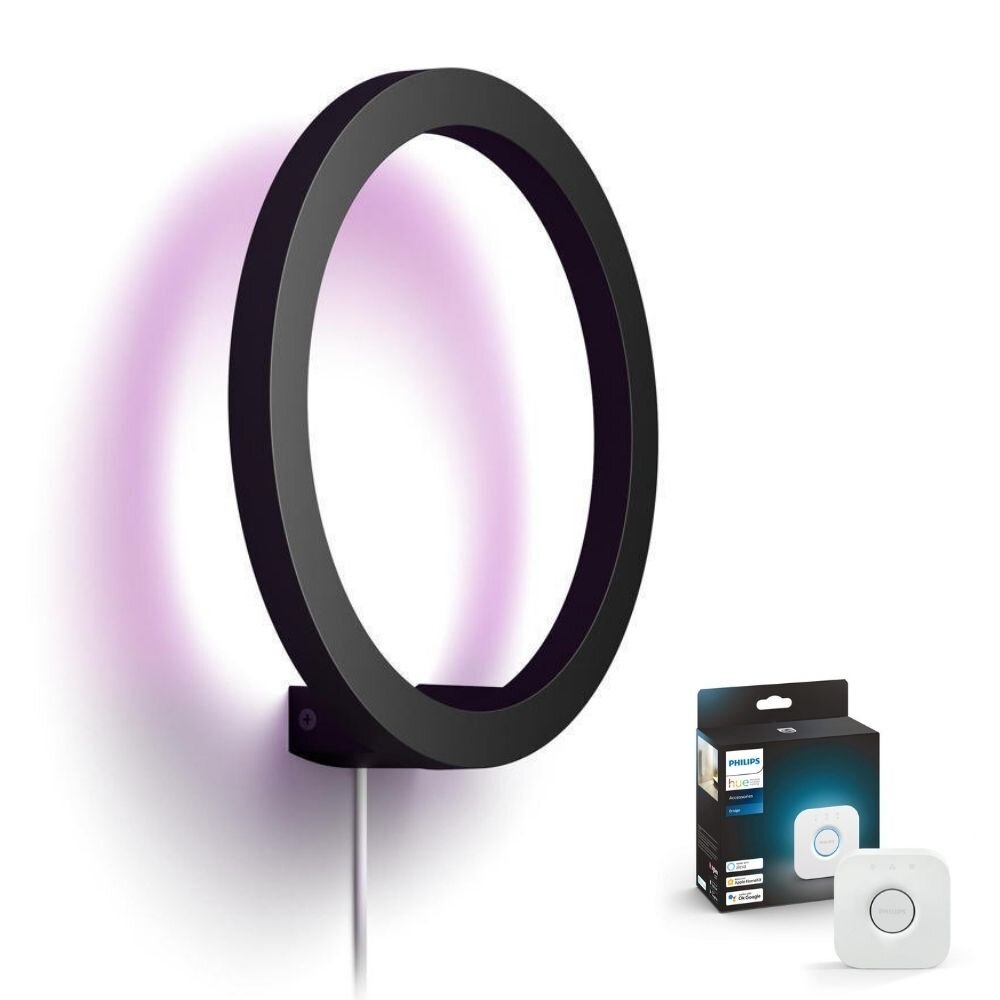 Philips Hue Bluetooth White & Color Ambiance Wandleuchte Sana in Schwarz 20 günstig online kaufen