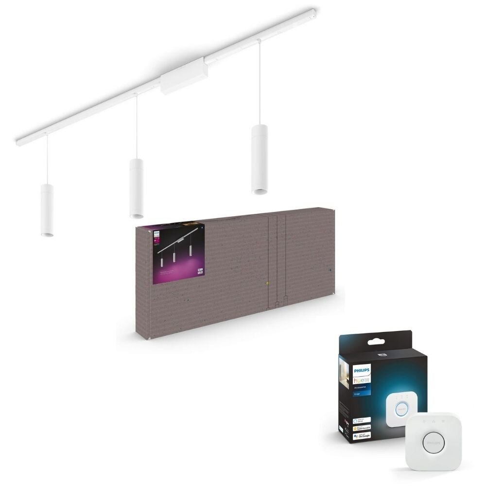 Philips Hue Bluetooth White & Color Ambiance Schienensystem Perifo Pendelle günstig online kaufen