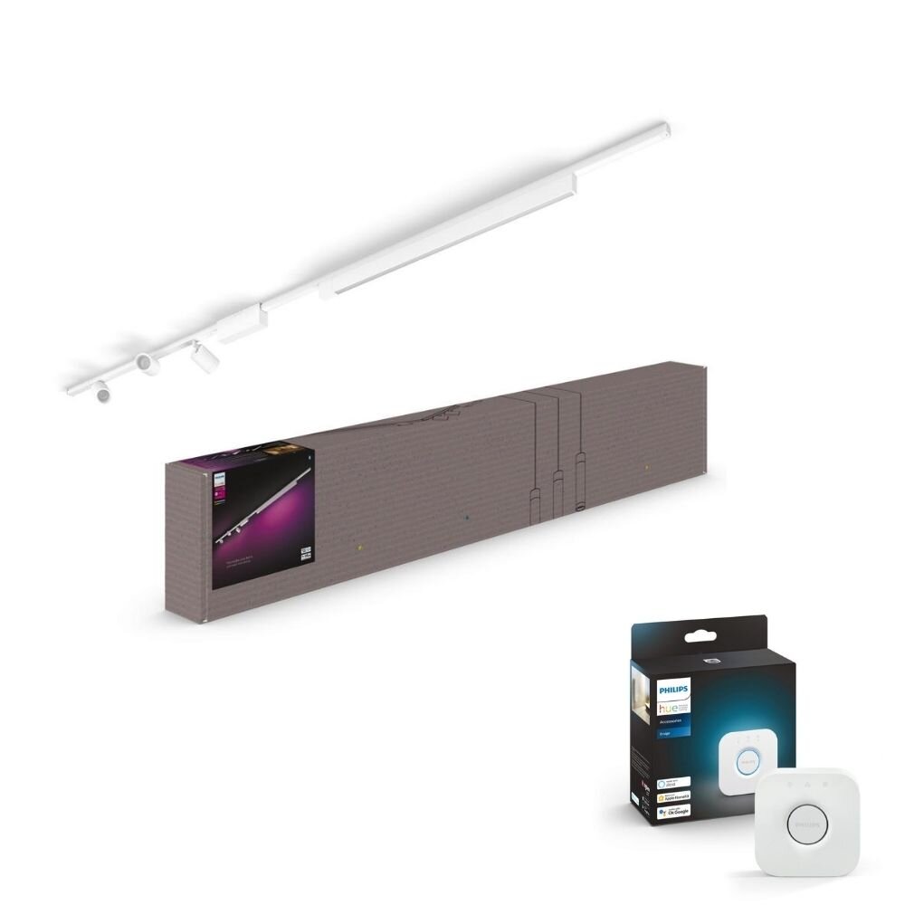 Philips Hue Bluetooth White & Color Ambiance Schienensystem Perifo 3x Spot günstig online kaufen