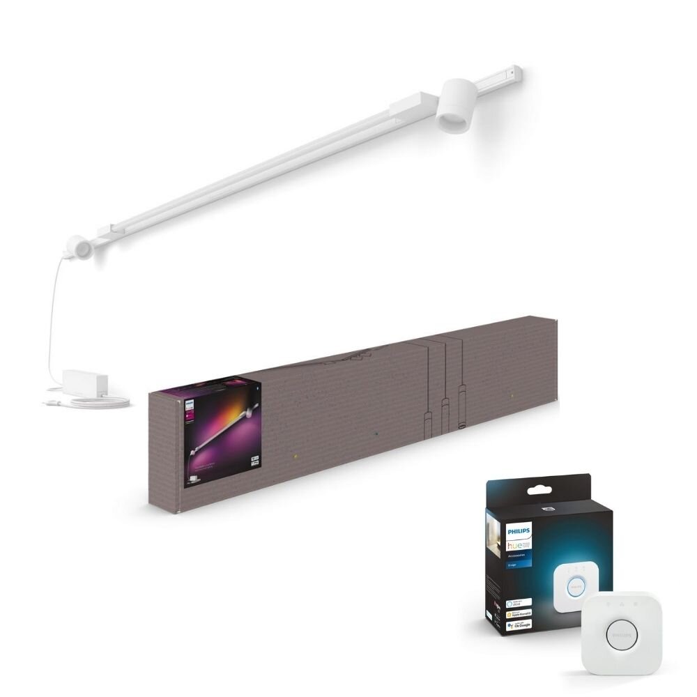 Philips Hue Bluetooth White & Color Ambiance Schienensystem Perifo 2x Spot günstig online kaufen