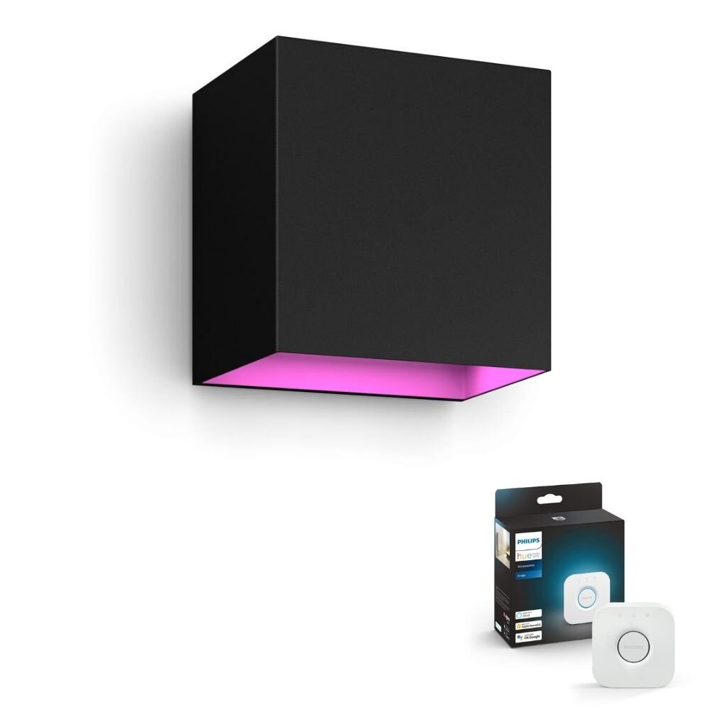 Philips Hue Bluetooth Wandleuchte White & Color Ambiance Resonate in Schwar günstig online kaufen