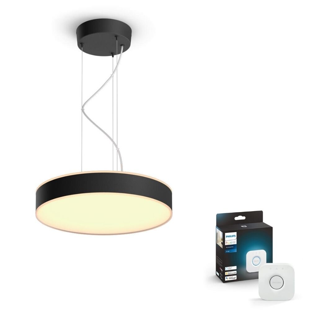 Philips Hue Bluetooth Pendelleuchte White Ambiance Enrave in Schwarz 33,5W günstig online kaufen