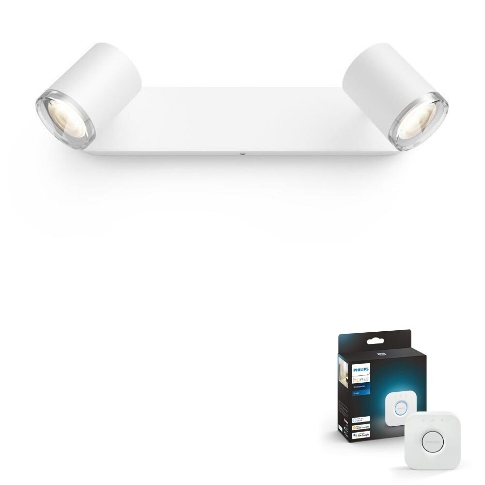 Philips Hue Badezimmerspot White Ambiance Adore in Weiß 10W 700lm GU10 2-fl günstig online kaufen