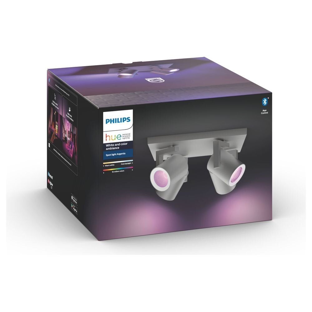 Philips Hue Bluetooth White & Color Ambiance Argenta - Spot Aluminium 4-fla günstig online kaufen