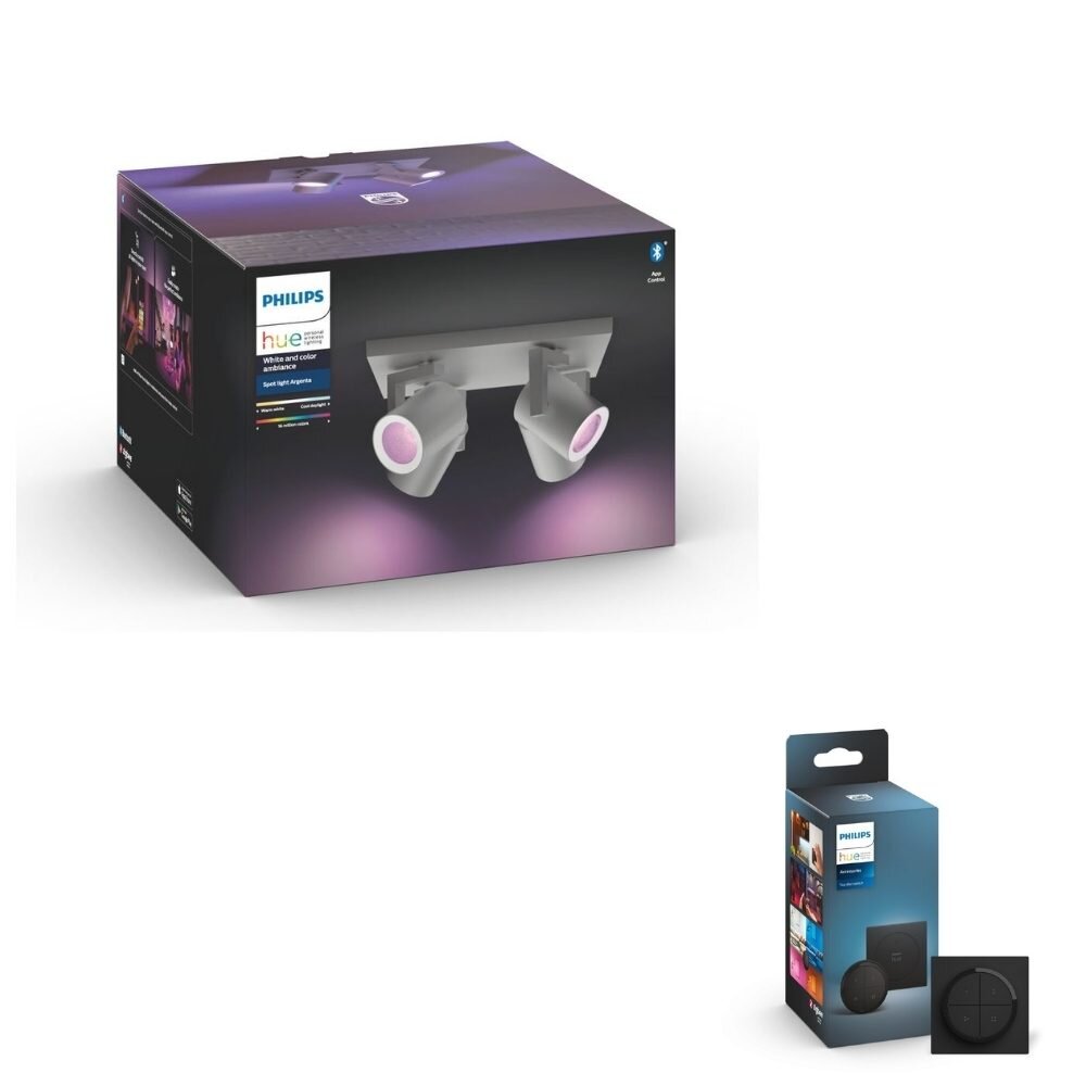 Philips Hue Bluetooth White & Color Ambiance Argenta - Spot Aluminium 4-fla günstig online kaufen