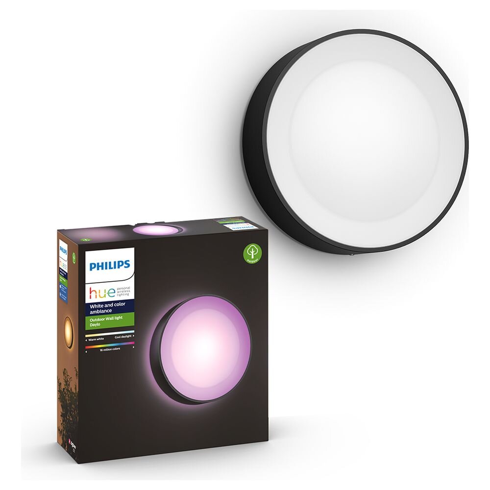 Philips Hue White & Color Ambiance Daylo - Wandleuchte, schwarz inkl. Tap D günstig online kaufen