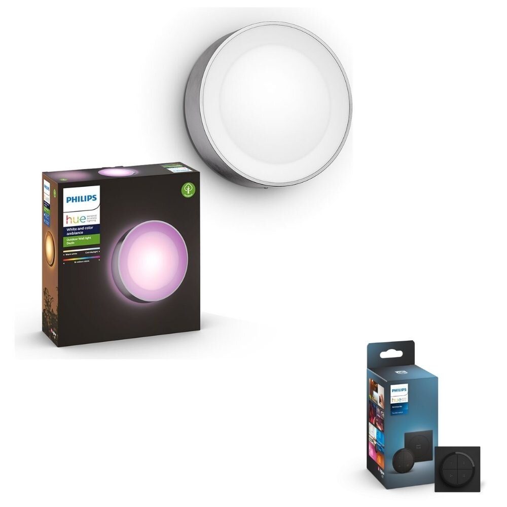 Philips Hue White & Color Ambiance Daylo - Wandleuchte, silber inkl. Tap Di günstig online kaufen