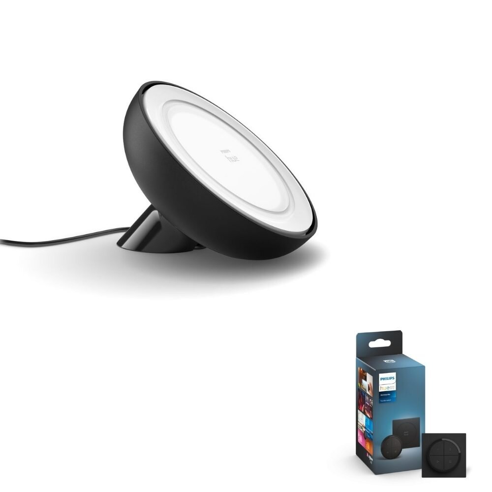 Philips Hue Bluetooth White & Color Ambiance Tischleuchte Bloom in Schwarz günstig online kaufen